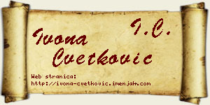 Ivona Cvetković vizit kartica